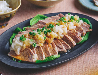 写真：豚塊肉の簡単雪見蒸し