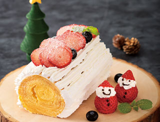 卵焼き器でミニ・ブッシュドノエルの写真