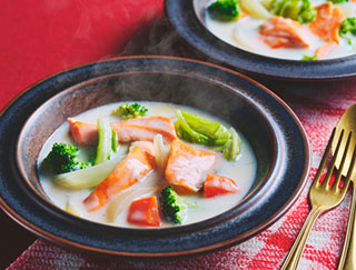 鮭のクリーム煮レシピ写真