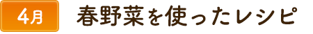 4料理で春を楽しむ～春野菜を使ったレシピ～